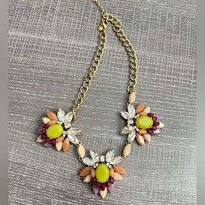 J.Crew Statement Necklace - Purple, Burgundy, blush, chartreuse, peach